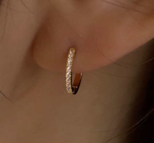 14k post 올리아 원터치 링귀걸이