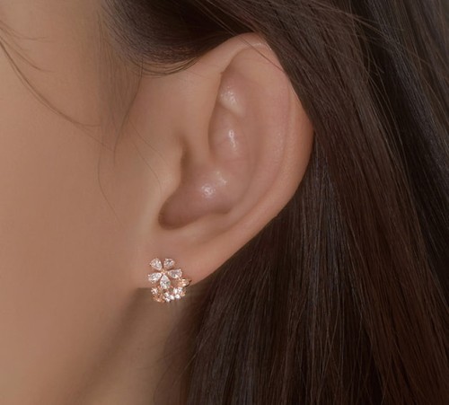 14k post 루아의 정원 원터치 링귀걸이