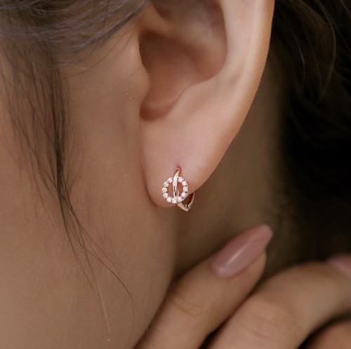 [이성경착용] 14k post 페넬 원터치 링귀걸이