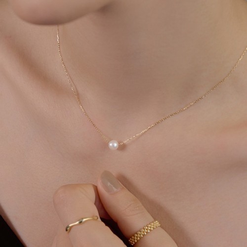 10k 벨 담수진주 목걸이 (2size)